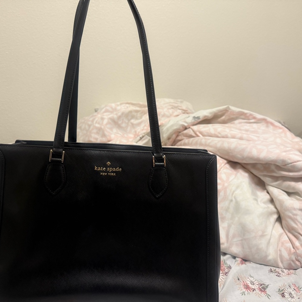 Kate Spade Madison Saffiano East West leather large laptop tote